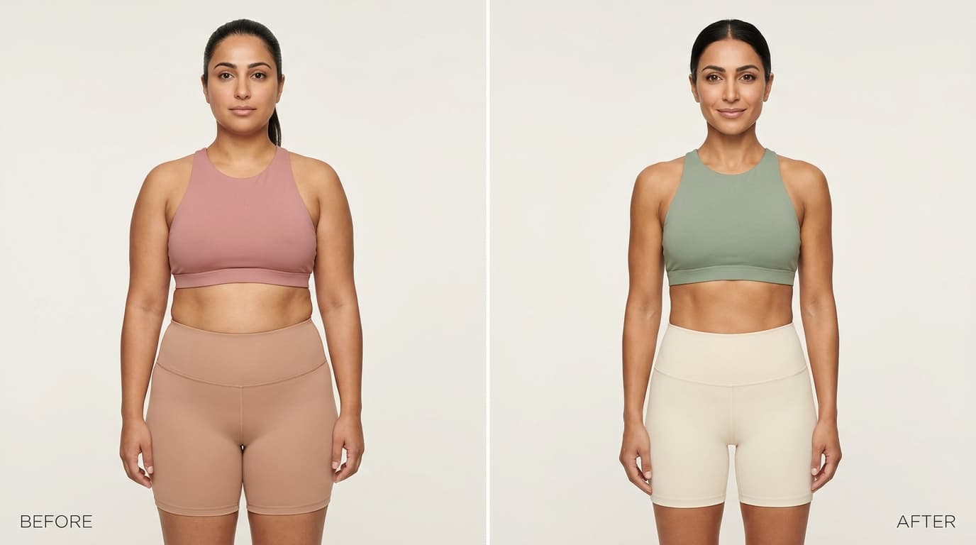 Before and after — CoolSculpting