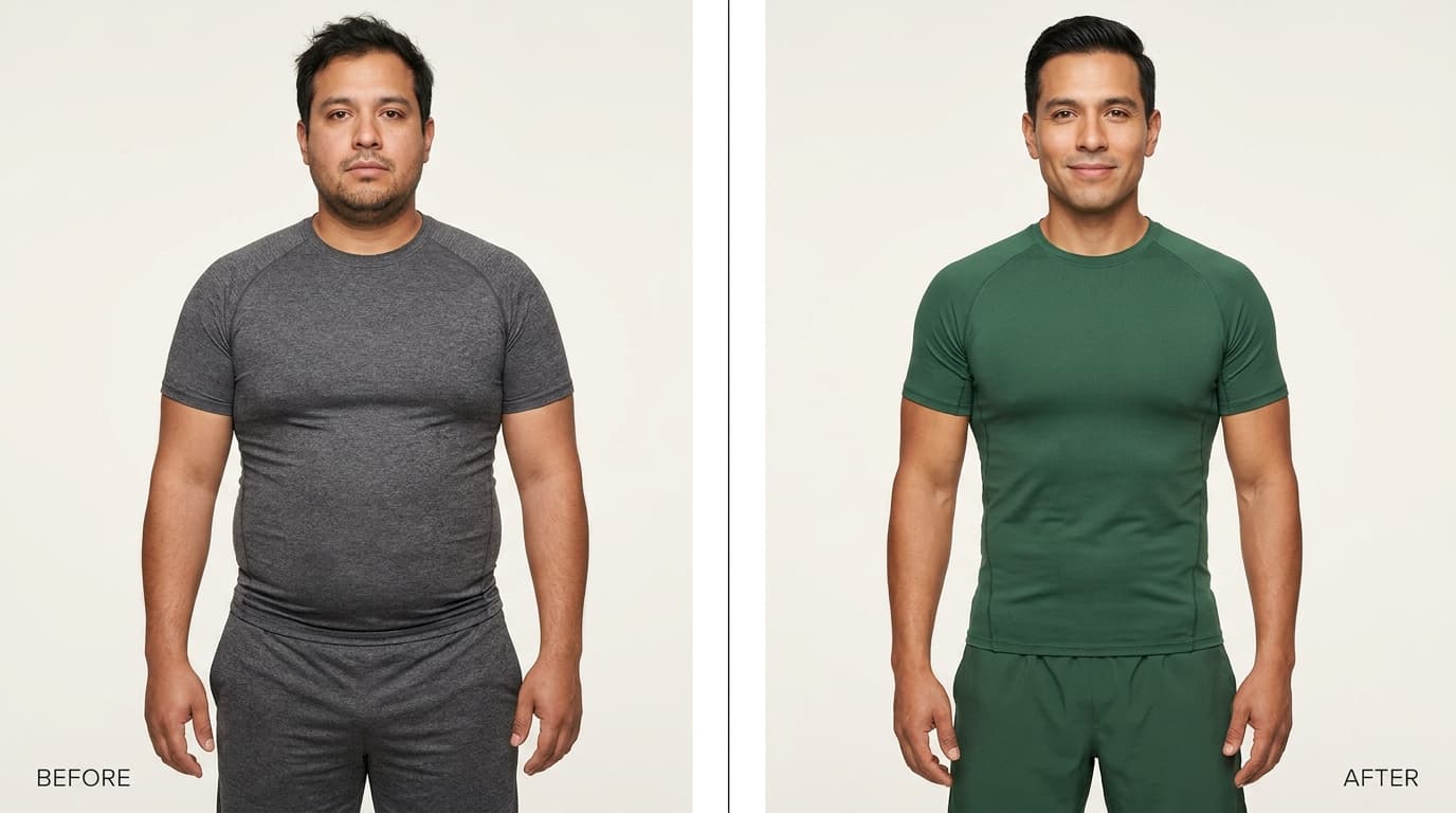 Before and after — GLP-1 / Peptides
