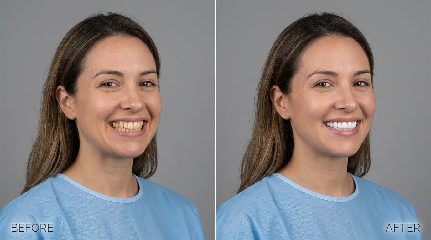 Before and after — Teeth Whitening