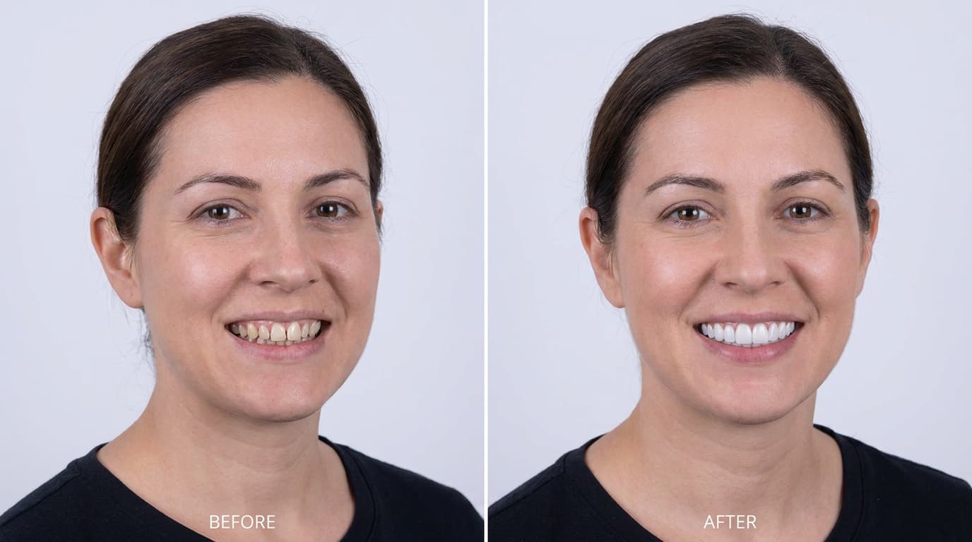 Before and after — Porcelain Veneers