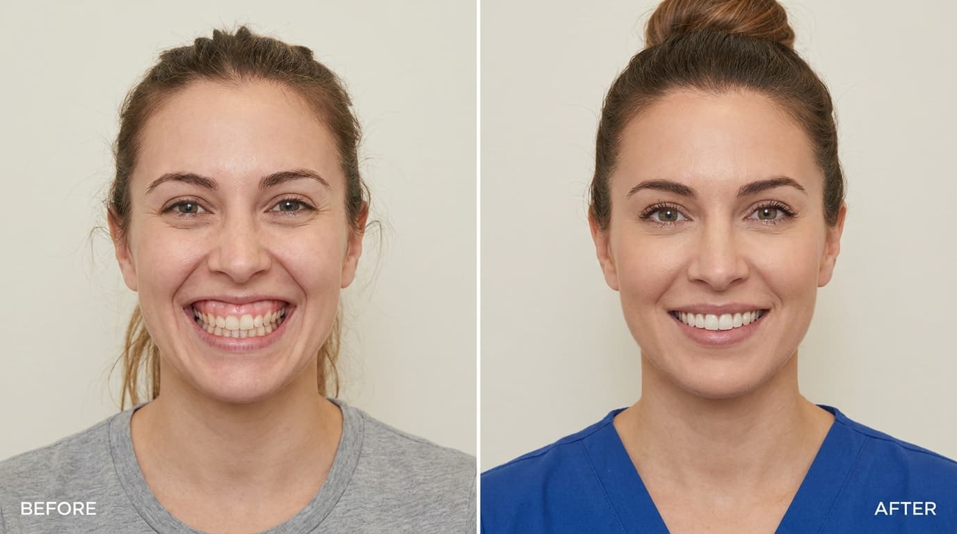 Before and after — Gum Contouring